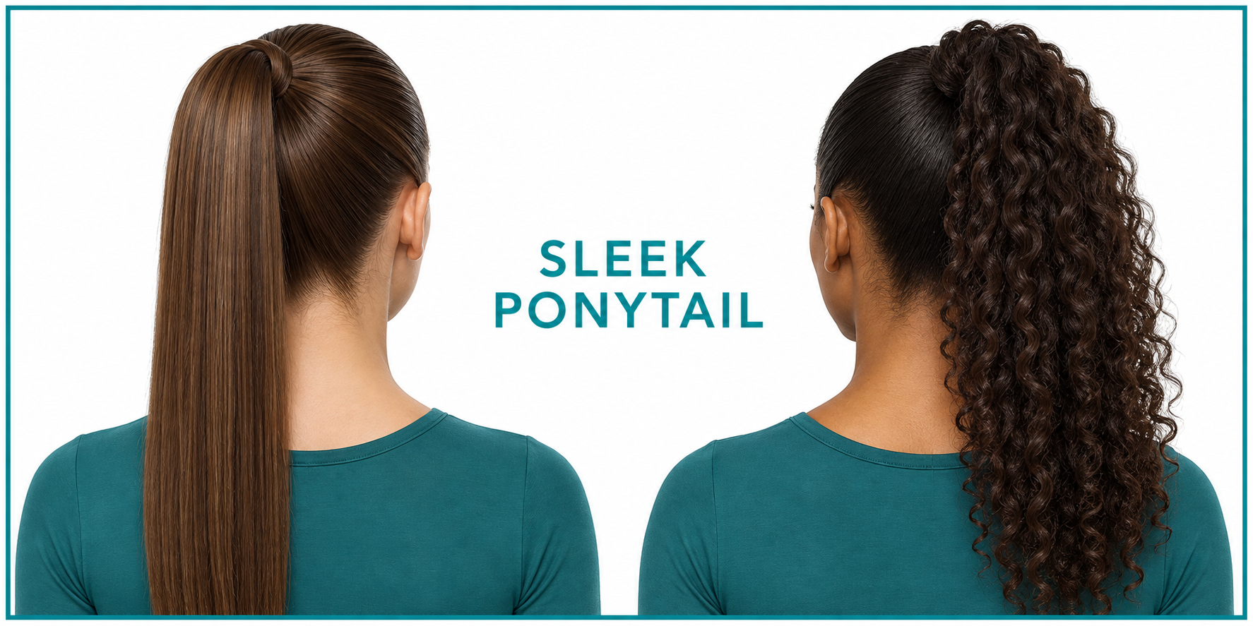 Sleek ponytail examples.